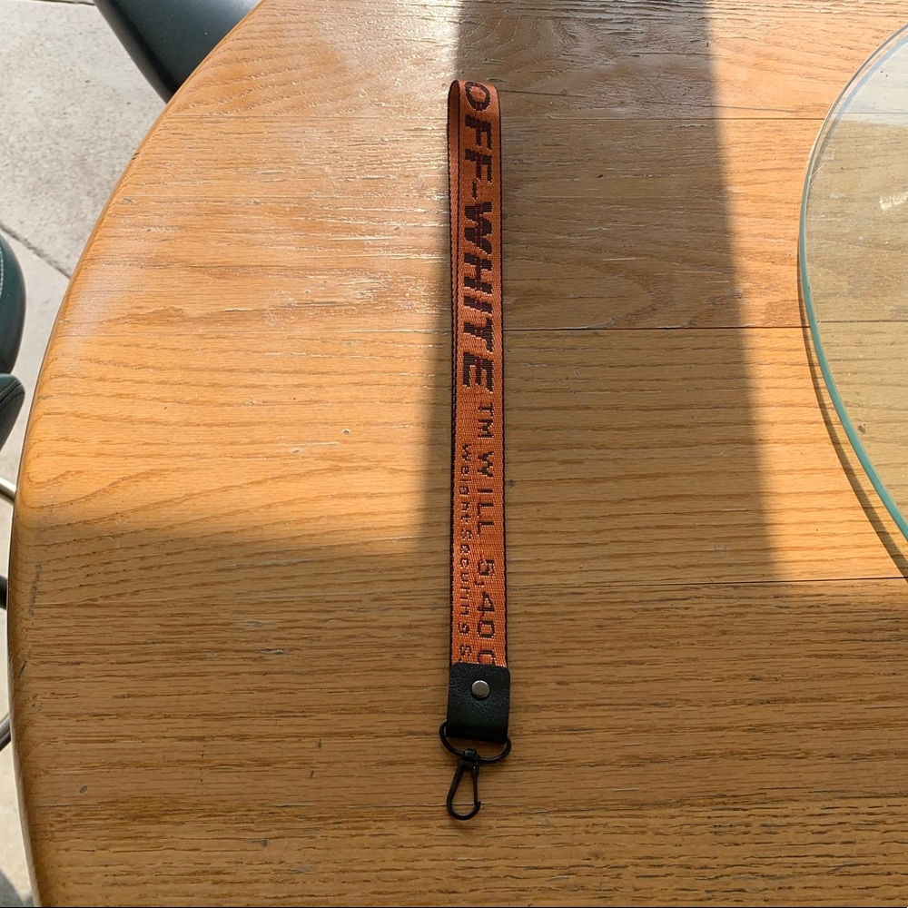 orange off-white lanyard (long version)